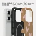 thumbnail image 2 of CASETEROID Tough Case for iPhone 17 Pro – Dual-Layer Protection, Shockproof [Compatible with MagSafe] – Sandy Hearts Case, 2 of 4