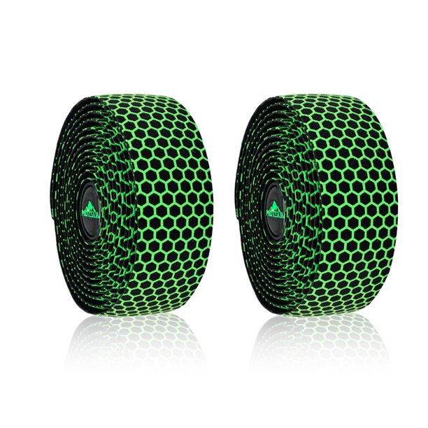 Carretera Bike Manillar Cinta Amortiguador Absorción de choque Envolturas de bicicleta EVA PU Silicona Auto adhesivo Trimsible Trimsible Trimsable Cinturón verde 2 piezas Yuarrent OD003357-04B