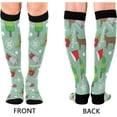 thumbnail image 2 of FREEAMG Christmas Decoration Compression Socks for Men & Women Running Stockings Knee High Socks for Gardening Running Cycling Travel and Climbing, 1 Pair, 2 of 7