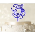 thumbnail image 1 of Fall In Love Wedding Cake Topper Personalized Blue Cake Topper Cake Decoration Option Available 6-7 Inches Wide, 1 of 1