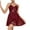 Wine, variant on Cavosen Dresses for Women 2025 V Neck Sleeveless One Shoulder Midi Evening Gowns Split Sequins Ball Dress Elegant Wedding Guest Cocktail Party Dress