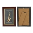 thumbnail image 3 of Mini Saxophone, Saxophone Ornament Elegant Style Vivid Attractive Decorative Particle Board Glass Metal  For Entertainment, 3 of 8