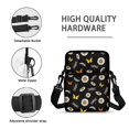 thumbnail image 7 of Chririnla Polyester Crossbody Purse Portable Double Layer Crossbody Bags for Running, Black Daisy Butterfly Print Crossbody Wallet, 7 of 7