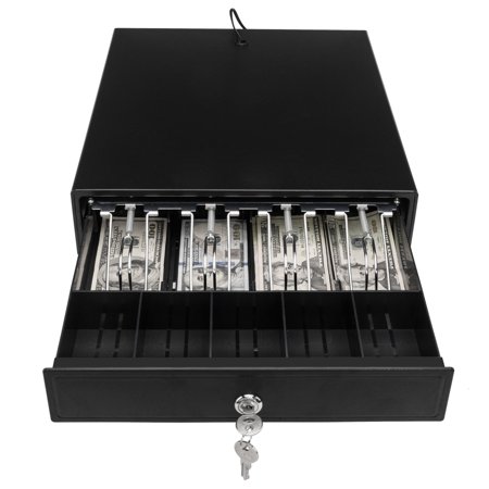 Ktaxon Cash Drawer Box Portable Money Lock Storage 4bill 5coin