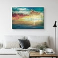 thumbnail image 2 of PixonSign Canvas Print Wall Art Wood Panel Style Sunset Ocean Horizon Nature Wilderness Illustrations Modern Art Contemporary Scenic Colorful Multicolor Ultra for Living Room, Bedroom - 16"x24", 2 of 5