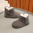 thumbnail image 4 of Linfrsh Toddler Girl Winter Boots Kids Work Boots Boys Girls Side Zipper Lace Up Work Boots Combat Boots for Toddler Girl Grey,13, 4 of 7