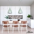 thumbnail image 3 of Hunter - Bluff View 3-light Soft Sage, Medium Size Pendant Light, Dimmable, Casual Style, Bell Shaped, for Bedrooms, Dining, Living Rooms - 19072, 3 of 8