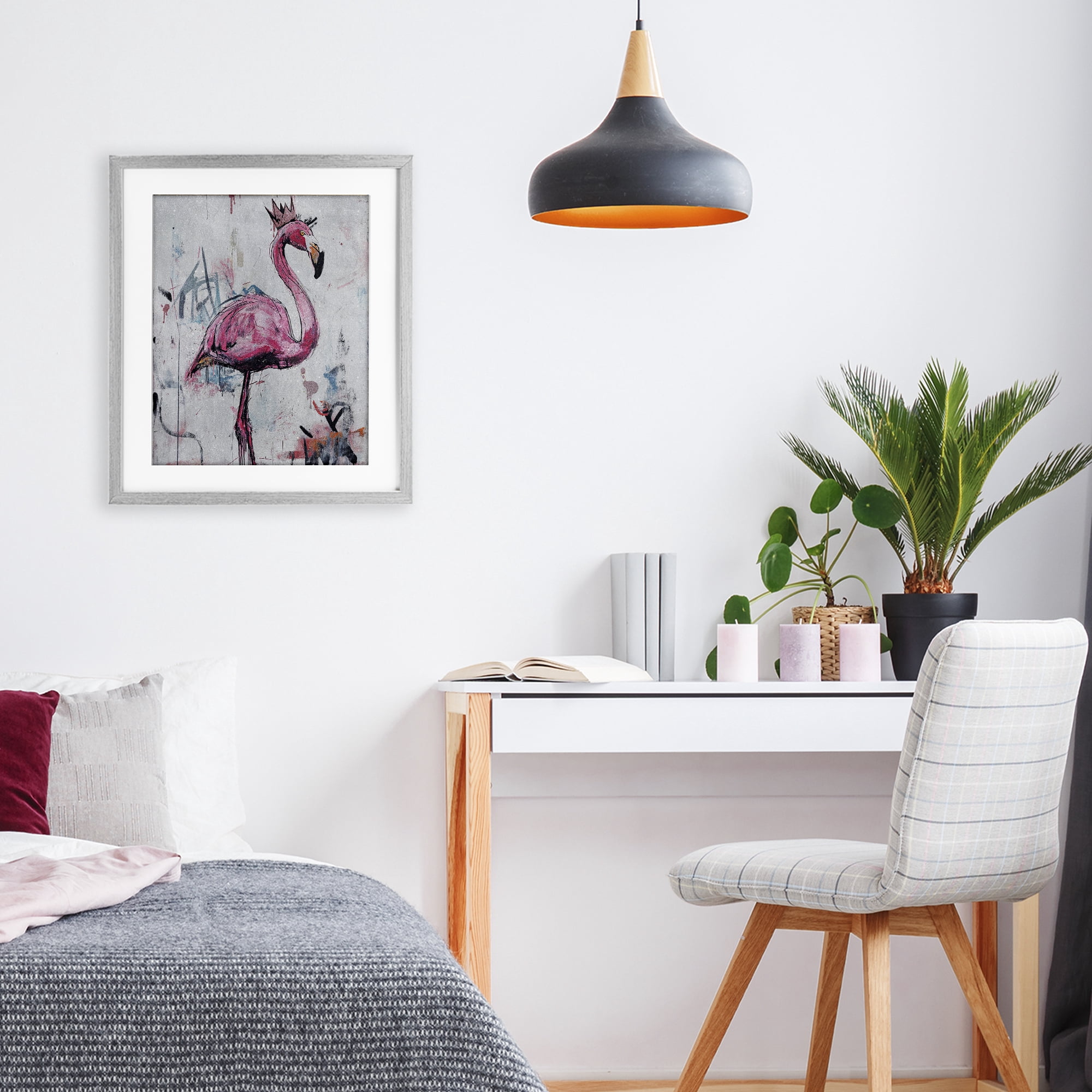 Stupell Industries Urban Feather Glow Gray Framed Print Under Glass, design by Svetlana Aleynikova