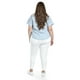 thumbnail image 4 of Blusa de algodon a rayas Roman Fashion /Tallas Extras, 5114 (Azul claro) azul 36, 4 of 7