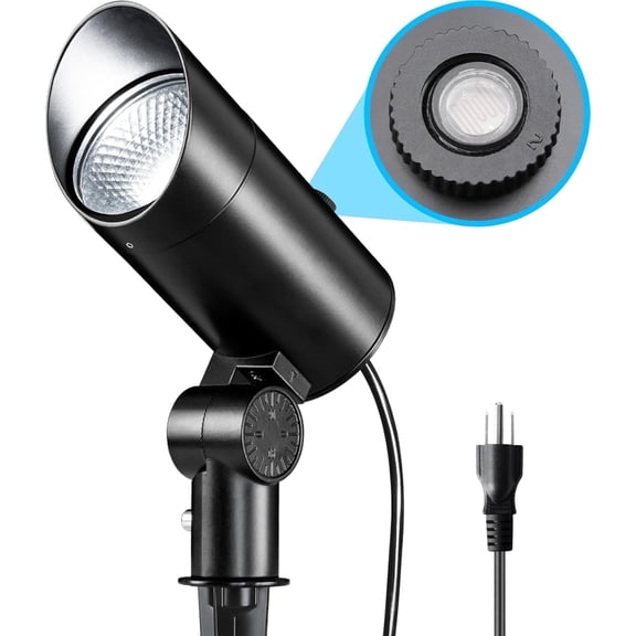SUNVIE 30W Spotlight Outdoor LED 5000K Dusk to Dawn Plug in Landscape Light with Photocell Sensor