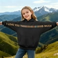 thumbnail image 2 of Tisuna Toddler Hoodies Girls Relaxed Fit Letter Print Hoodie With Kangaroo Pocket Teen And Youth Everyday Wear Long Sleeve Tops Clothes Size 3-4 Years, 2 of 6
