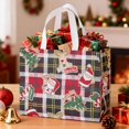 thumbnail image 4 of Paquete de 12 bolsas de regalo de Navidad, coloridas bolsas navideñas, bolsas navideñas no tejidas reutilizables para embalaje de regalos, suministros para fiestas navideñas, 4 of 4