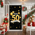 thumbnail image 6 of Glamorous Glittery 50th Birthday Banner with Gold Balloons Crowns Stars and Cakes Backdrop Party Decoration Supplies Photography Props for Birthday Parties Photo Booths Celebrations, 6 of 8
