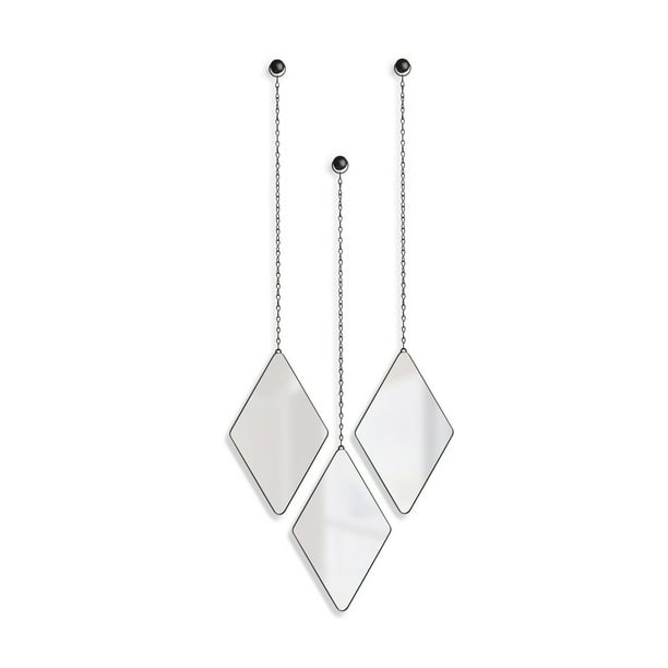 Umbra Dima Diamond Mirrors Set Of 3 Com Umbra Dima Diamond Mirrors Set Of 3, Dima Round Accent Mirror Set