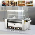 thumbnail image 2 of Ktaxon Hot Dog Roller Warmer 2000W, 11 Rollers 30 Hot Dog Roller Grill Cooker Machine w/Bun Warmer, Cover, Dual Temp Control, LED Light, Removable Shelf & Drip Tray for Party Home Commercial, 2 of 7