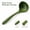 A001- Green, variant on Silicone Soup Ladle with Long Handle and Hanging Hole, Yellow, for Non-Stick Cookware, Kitchen Utensil