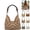 #E, variant on New Fashionable Handmade Woven Bag, Boho Cutout Flower Pattern Shoulder Bag for Shopping Beach Travel and Daily Use