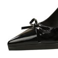 thumbnail image 5 of Women's Pumps Stiletto High Heel Patent Leather 10.5CM Ankle Strap Bow Fashion Wedding Shoes, 5 of 6