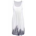 thumbnail image 1 of BJYX Sundress Femmes Casual Robe d'Été Cou Sans Manches Plissé Imprimé Beachwear Tank Sundresses Swing Robe, 1 of 5