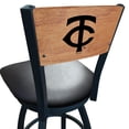 thumbnail image 2 of Black Minnesota Twins 25" Vinyl Swivel Laser Engraved Counter Stool, 2 of 2