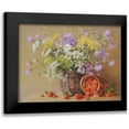 thumbnail image 1 of Smirnov, Igor 14x12 Black Modern Framed Museum Art Print Titled - Basket with Flowers and Strawberries, 1 of 5