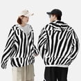 thumbnail image 6 of Kll Zebra Print Men'S Women’s Upf 50+ Sun Protection Outdoor Hoodie Jacket Long Sleeve Fishing Hiking Performance Shirt- Large, 6 of 8