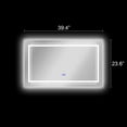 thumbnail image 2 of Chloe Lighting CH9M015BL39-HRT 39 in. 3 Color Temperatures 3000K-6000K Luminosity Back Lit Rectangular Touchscreen LED Mirror, 2 of 17