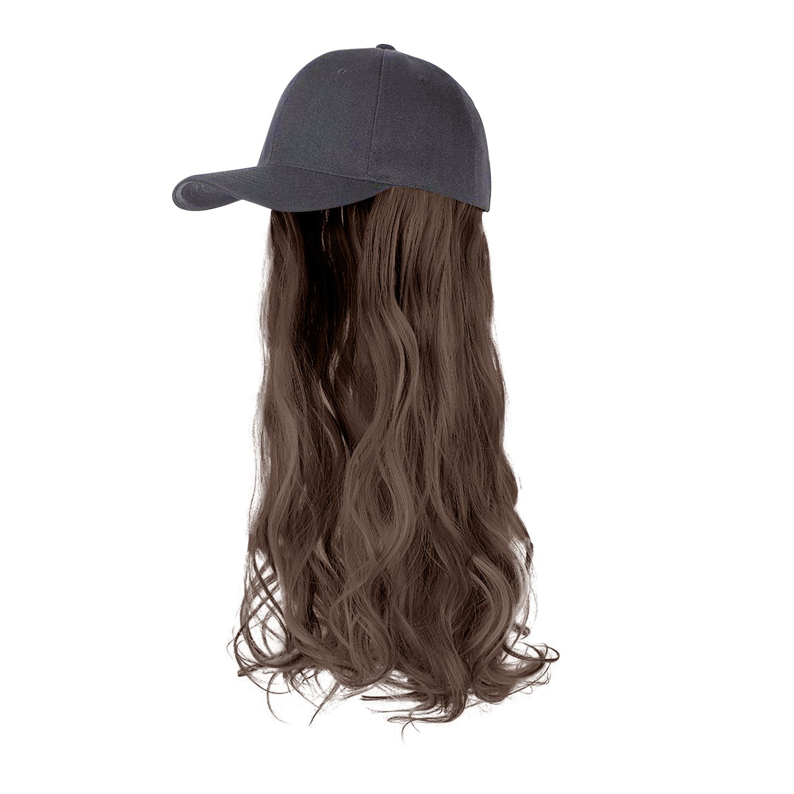 HIMIWAY Baseball Cap Hair Extension Cap Curly Wig Cap Curly Wavy Hair