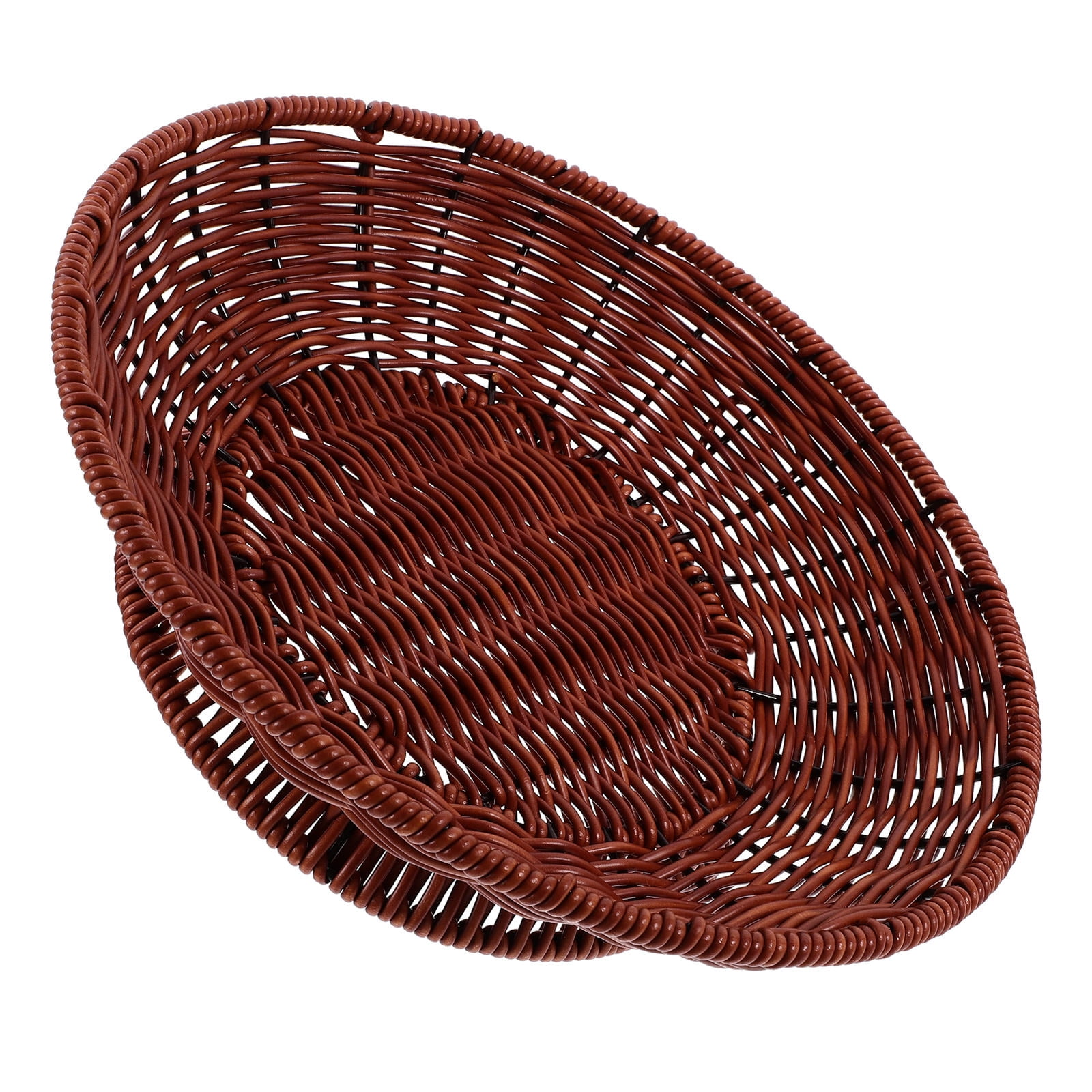 FRCOLOR Simulation Rattan Snack Dish Footed Dried Fruit Plate Snack Plate for Restaurant Home