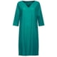thumbnail image 2 of Vestido mini de algodón y lino con cuello en V y manga corta para mujer: vestido informal de color liso para vacaciones y ocasiones semiformales, ideal para primavera/verano., 2 of 8