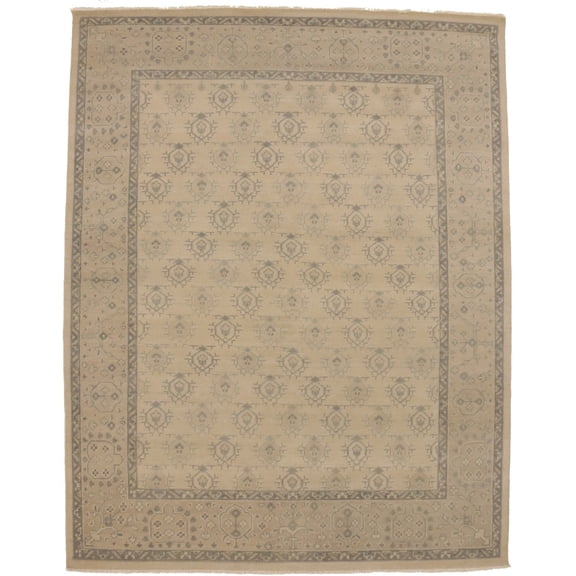 Beige Floral Transitional 8X10 Oriental Rug