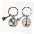 thumbnail image 2 of LLavero de declaración de la Torre Eiffel, foto de arte, colgante cónico de cristal, encanto, llavero DIY, regalo de joyería, 2 of 4
