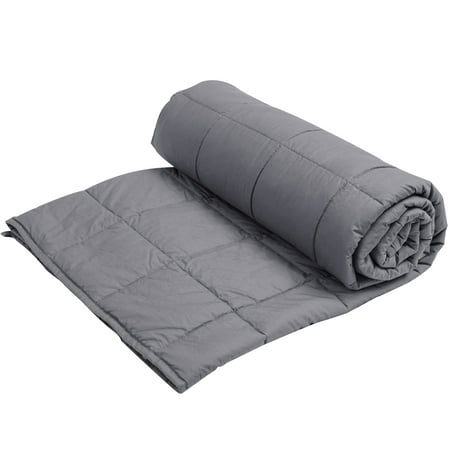 Puredown 25LB Dark Gray Weighted Blanket For Natural Deep Sleep, Reduce Stress, Anxiety, “60 x 80”, Queen