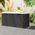 thumbnail image 3 of Outsunny 100 Gallon Outdoor Storage Box, Waterproof and Lockable Deck Box, 3 of 10