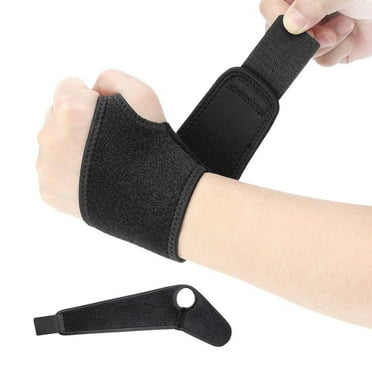 MoreFarther Athletic Wrist Braces Supports for Fitness, Black, 2 Pack