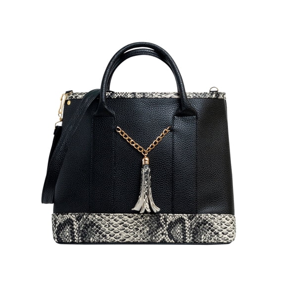 Bolso imitacion piel Bjx Fashion tipo portafolio,grabado vibora