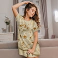 thumbnail image 3 of Daiia Taco Tortillas Print Women's Nightshirt Soft Nightgowns for Women Short Sleeve dress Short-sleeved Sleepwear, 3 of 6