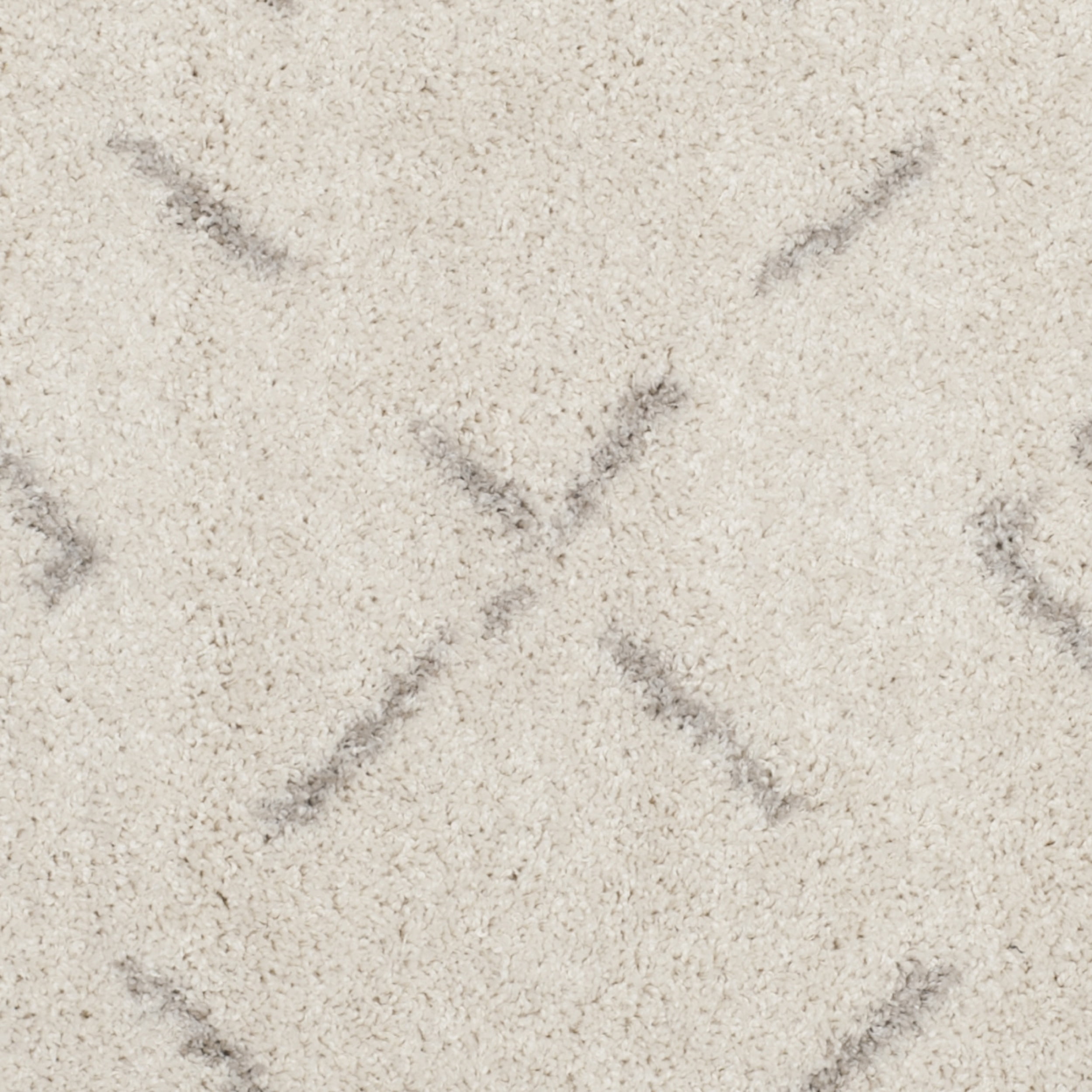 SAFAVIEH Arizona Zarif Geometric Shag Area Rug, Ivory/Beige, 8' x 10'