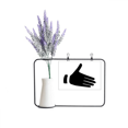 thumbnail image 1 of Llegar gesto silueta patron Tarjeta de jarrón de lavanda artificial, 1 of 3