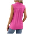 thumbnail image 5 of ZyeKqe Sleeveless Tops for Women Dressy Casual Summer V Neck T Shirts Trendy Eyelet Office Work Shirts, 5 of 5