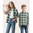 thumbnail image 4 of Balabala Boys' and Girls' Long Sleeve Flannel Shirt, Toddler & Kids Plaid Button Down, Soft Cotton Blend, Casual Fall Outerwear, 4 of 8
