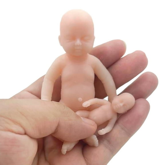 Ultra Cute Mini Reborn Baby Doll - Soft Silicone Palm-Sized Infant Toy, Birthday Gift for Kids