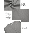 thumbnail image 4 of Coshow Men's Knitted Vest V neck Button Down Sleeveless Vest Casual Chunky Knit Cardigan, 4 of 5