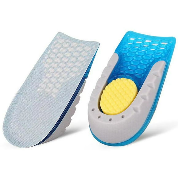 1 Pair Heel Lift Inserts Height Increase Insole Soft Breathable Invisible Design Sillicone Foot Support