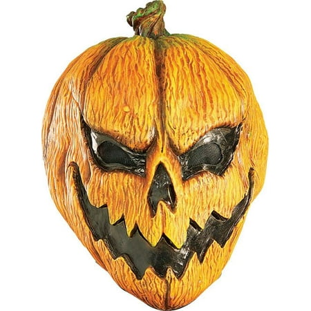 EVIL PUMPKIN MASK adult mens scary jack o lantern halloween costume