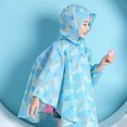 thumbnail image 4 of Gubotare Raincoat Girls Raincoats for Kids, Reusable Rain Ponchos with Hood and Sleeves Waterproof Rain Coats for Boys and Girls 2T 3T 4T 5T 6T 7T (Light Blue,6-8 Years), 4 of 4