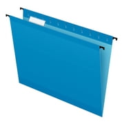 Pendaflex SureHook Reinforced Hanging Folders, Letter Size, Blue, 1/5 Cut, 20/BX