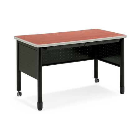 OFM Core Collection Mesa Series 27.75" x 47.25" Steel Training Table and Desk with Pencil Drawers, in Cherry (66120-CHY)