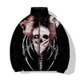 thumbnail image 5 of Chaquetas de invierno con estampado de calavera de monstruo para hombre, abrigo masculino moderno y versátil, abrigos de invierno cómodos y elegantes, ropa de parka para hombre, 5 of 5
