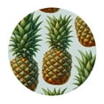 thumbnail image 2 of GOSMITH Tablecloths Pineapple Print Tassel Colorful Round Table Cover White, 2 of 7